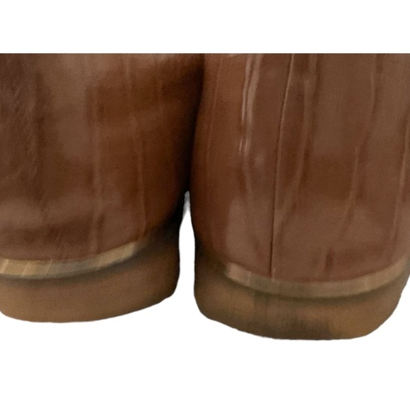 Liz Claiborne Brown Almond Toe Croc Slip On Loafer Shoe Size 10 - Picture 6 of 10